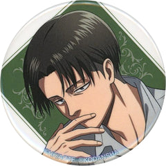 Attack on Titan Levi Ackerman Close-up Newly Drawn Illustration Relax Ver. Trading Can Badge Buttons [USED]