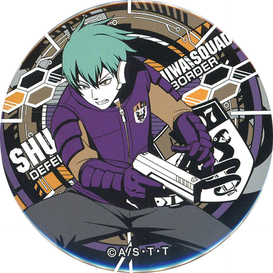 World Trigger Shuji Miwa Dodeka Can Badge Ablaze Buttons [USED]