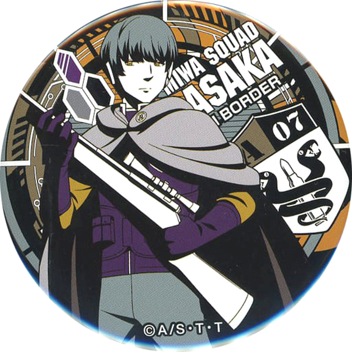 World Trigger Tooru Narasaka Dodeka Can Badge Ablaze Buttons [USED]