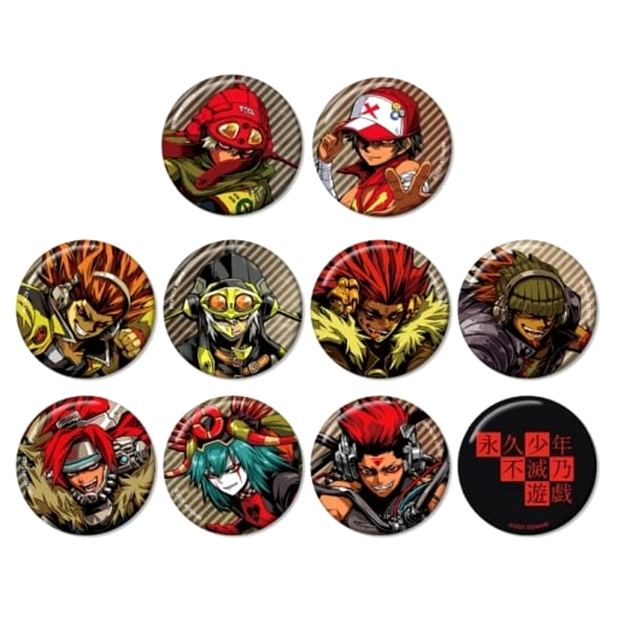 Beatmania IIDX Army & Others Trading Can Badge All 10 Types Set Buttons [USED]