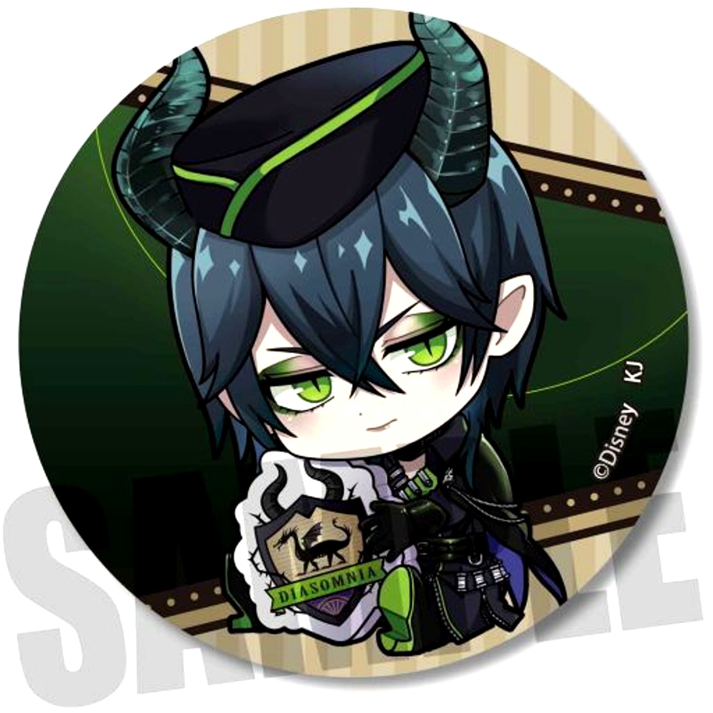 Malleus Draconia Disney Twisted-Wonderland Trading Button Gyugyutto [USED]