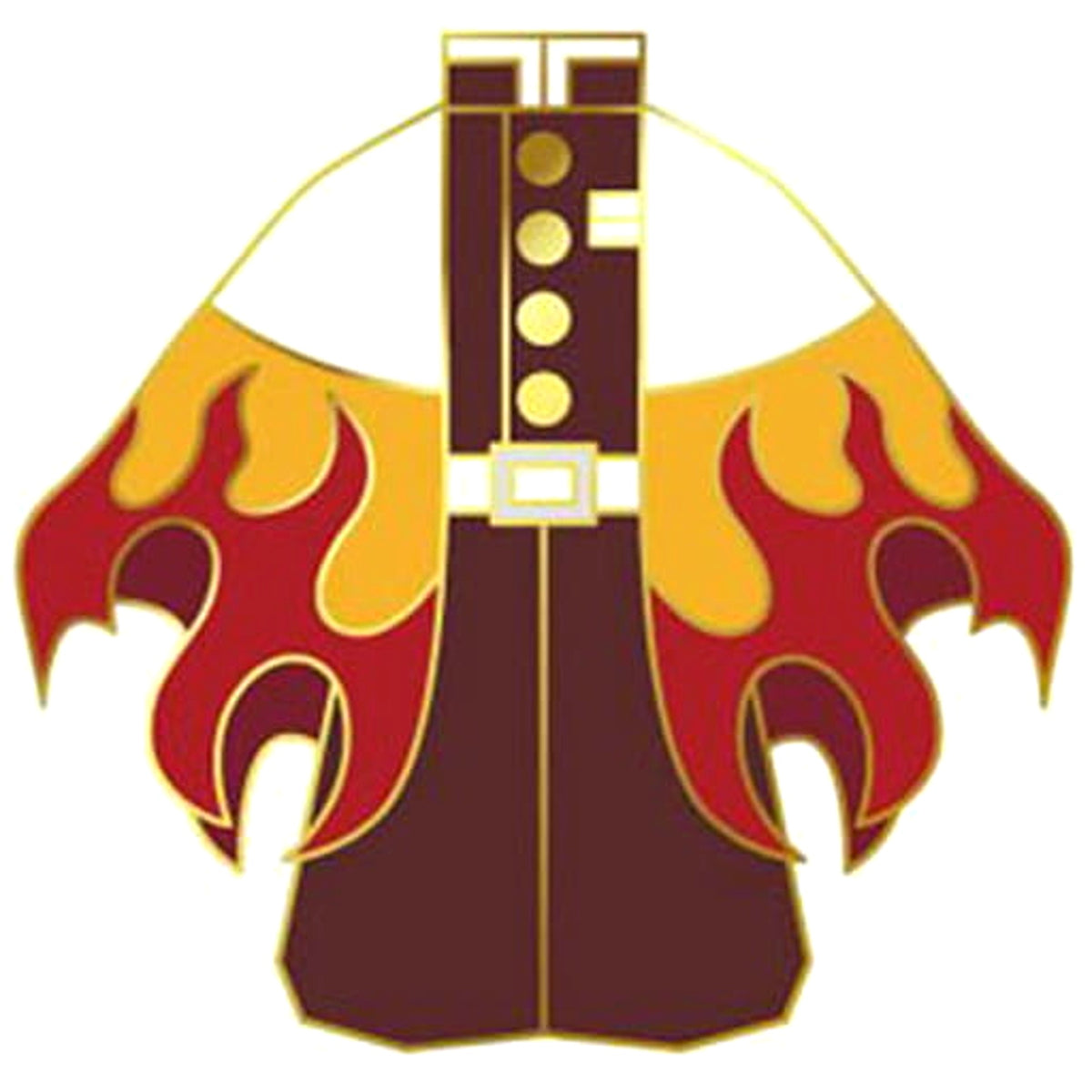 Demon Slayer: Kimetsu no Yaiba Kyojuro Rengoku Diecast Pin Badges Part 2 Buttons [USED]