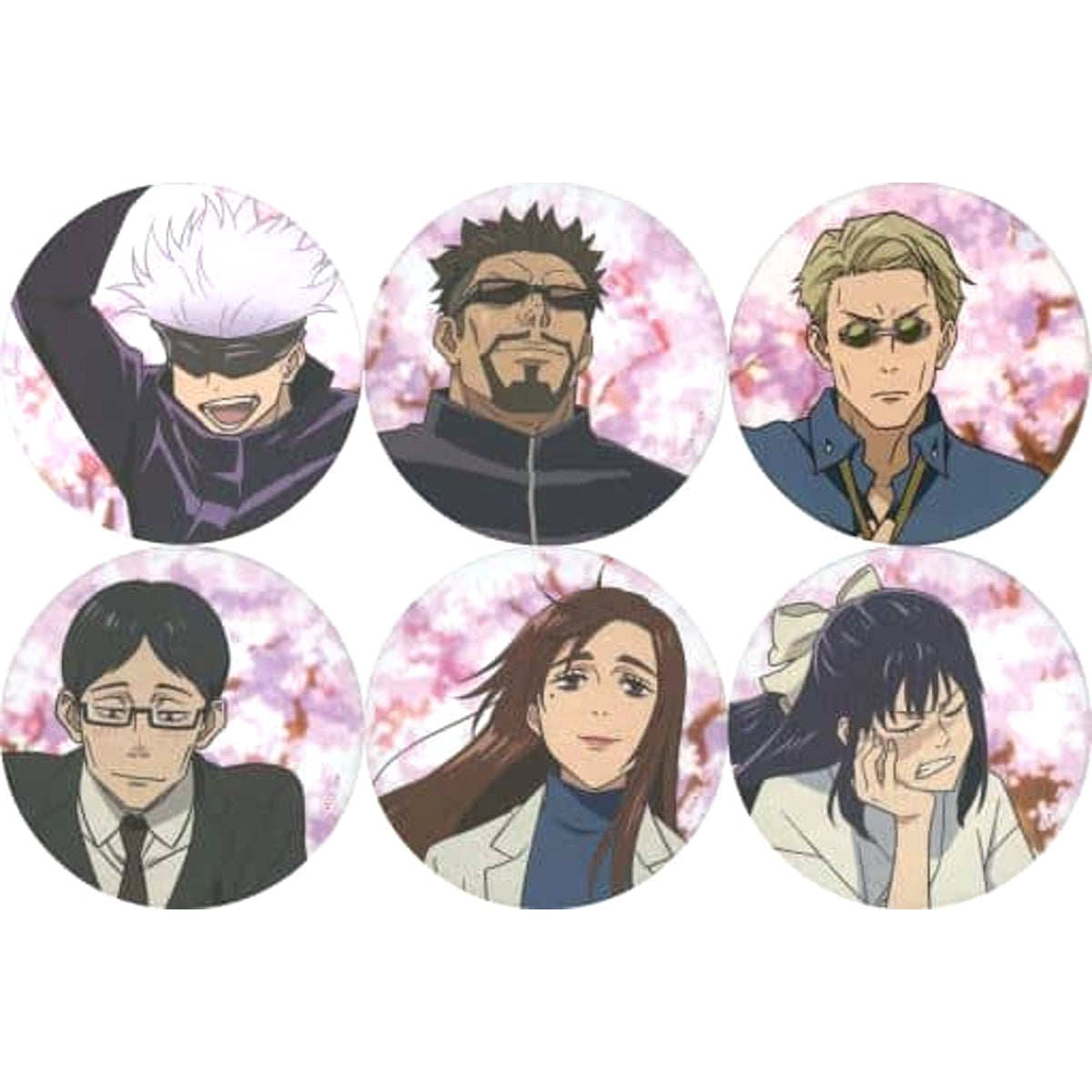 Jujutsu Kaisen Satoru Gojo & Others Anime Trading Can Badge 2 Jujutsu Kaisen-ten Zenki Jutai Taiten Yougyo to Gyakubatsu-hen Limited All 6 Types Set Buttons [USED]