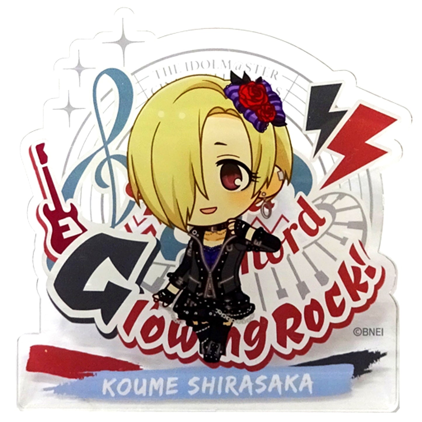 Koume Shirasaka - 7thLIVE TOUR Glowing Rock Ver. Official Produce Badge The Idolmaster Cinderella Girls 7thLIVE TOUR Special 3chord Glowing Rock [USED]