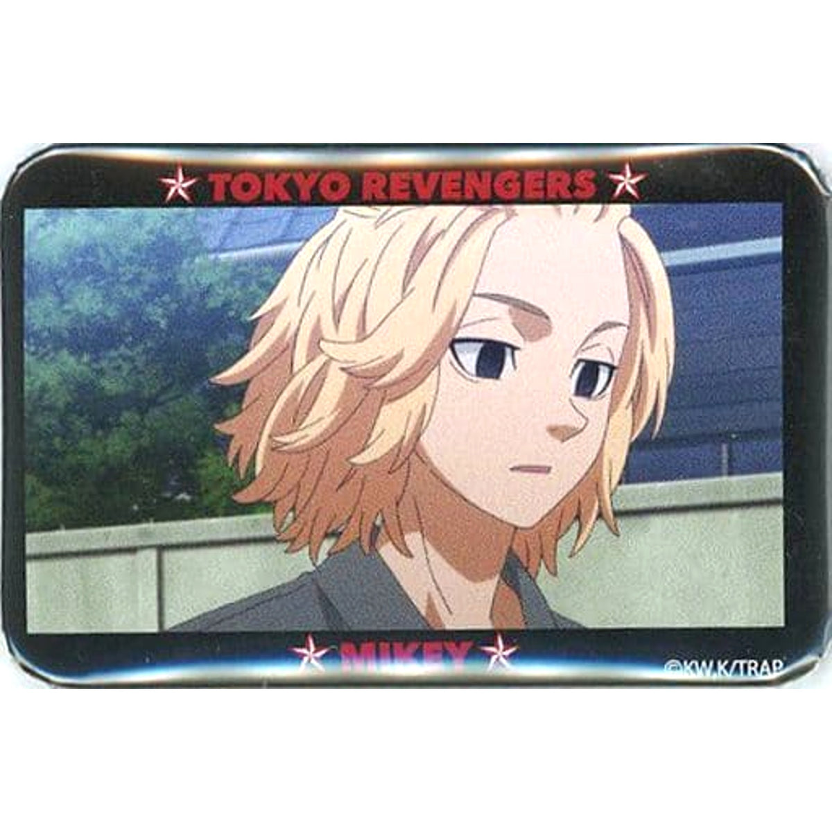 Tokyo Revengers Manjiro Sano Facing Right Noon Trading Mikey Offshot Rectangular Can Badge Buttons [USED]