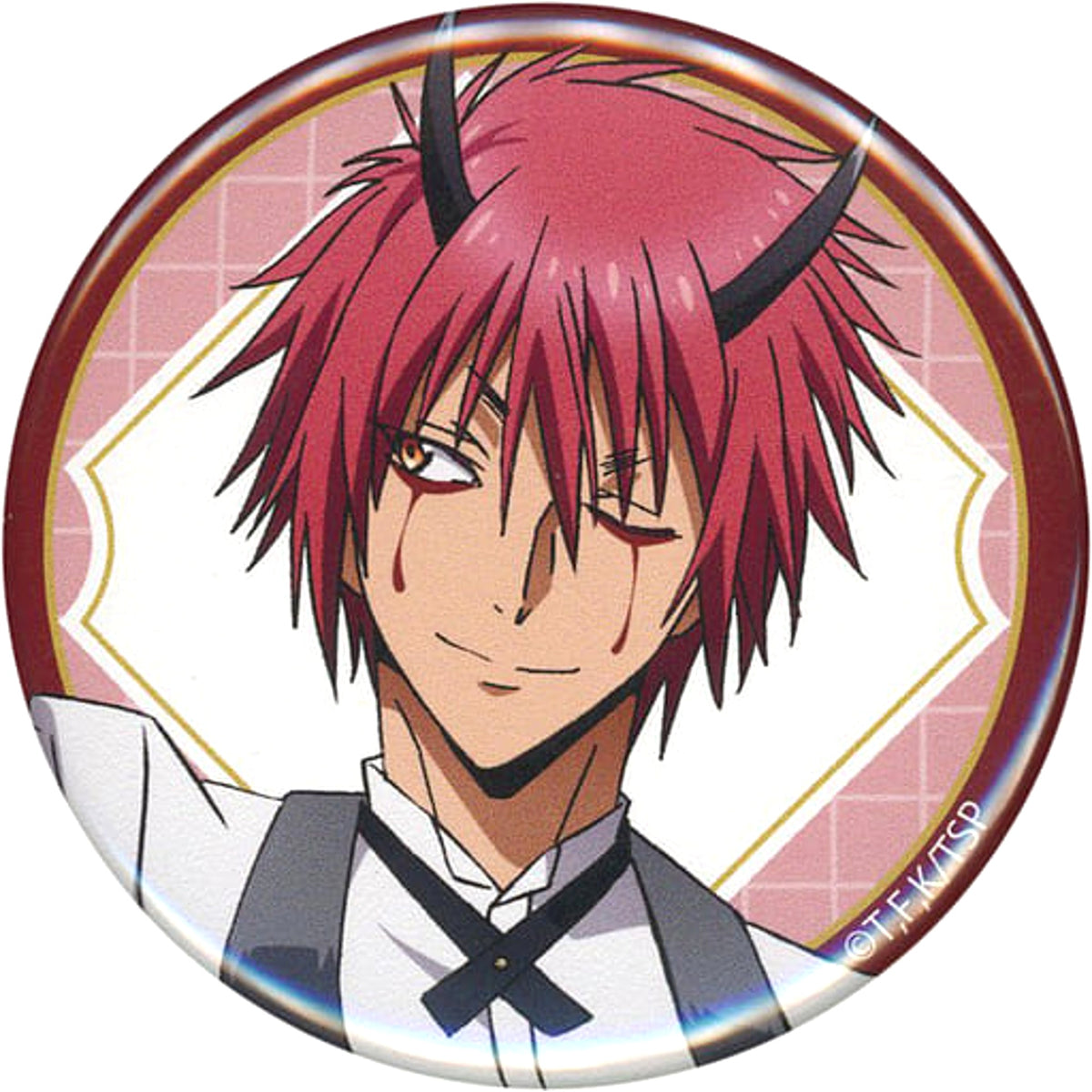 That Time I Got Reincarnated as a Slime Benimaru Natural Proportions Default Style Can Badge Princess Cafe Limited Buttons [USED]