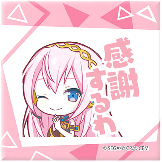 Hatsune Miku: Colorful Stage! Megurune Ruka I appreciate it Square Can Badge Collection Virtual Singer Buttons [USED]