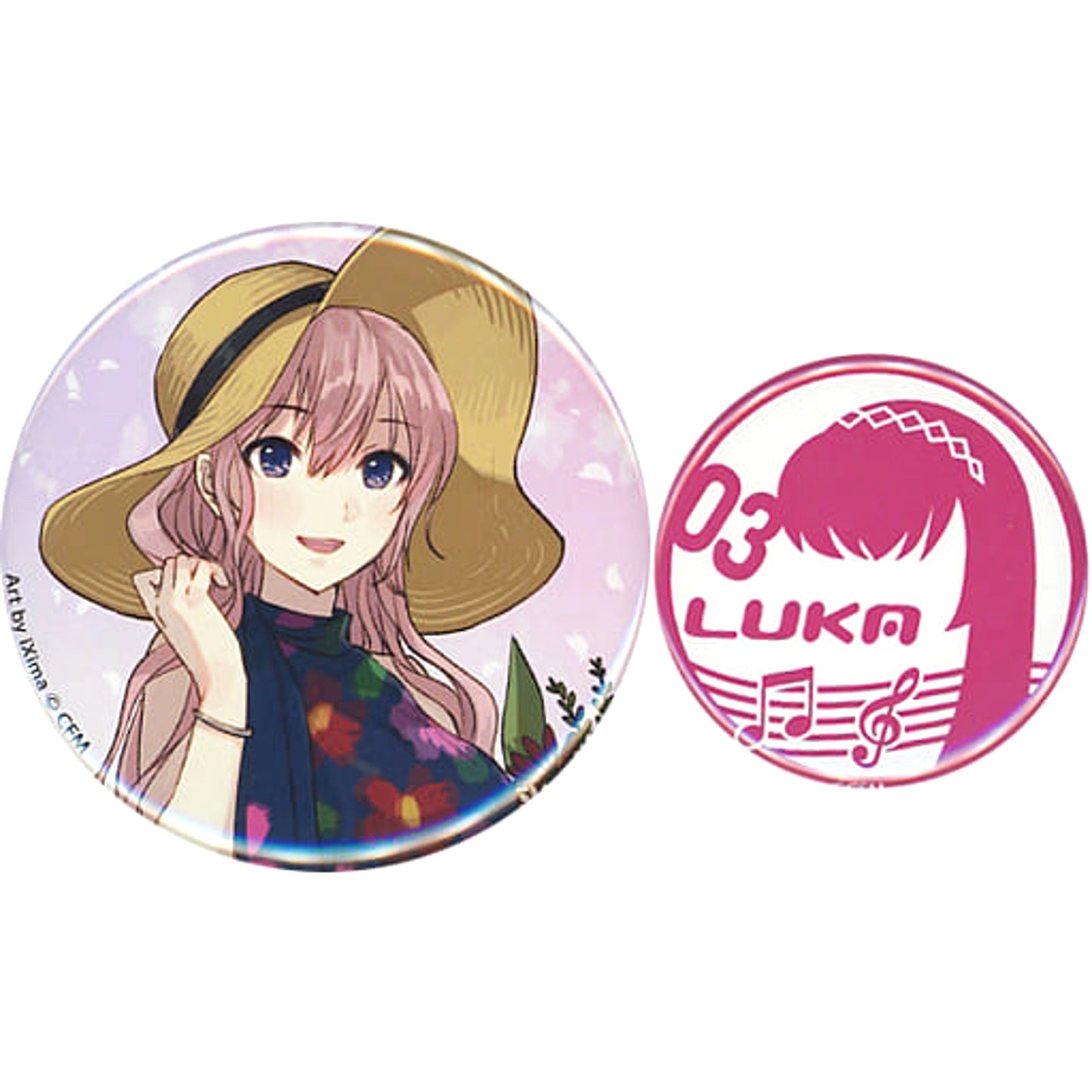 VOCALOID Megurune Ruka Chronicle Kuji Can Badge Set Can Badge Set Prize Set of 2 Buttons [USED]
