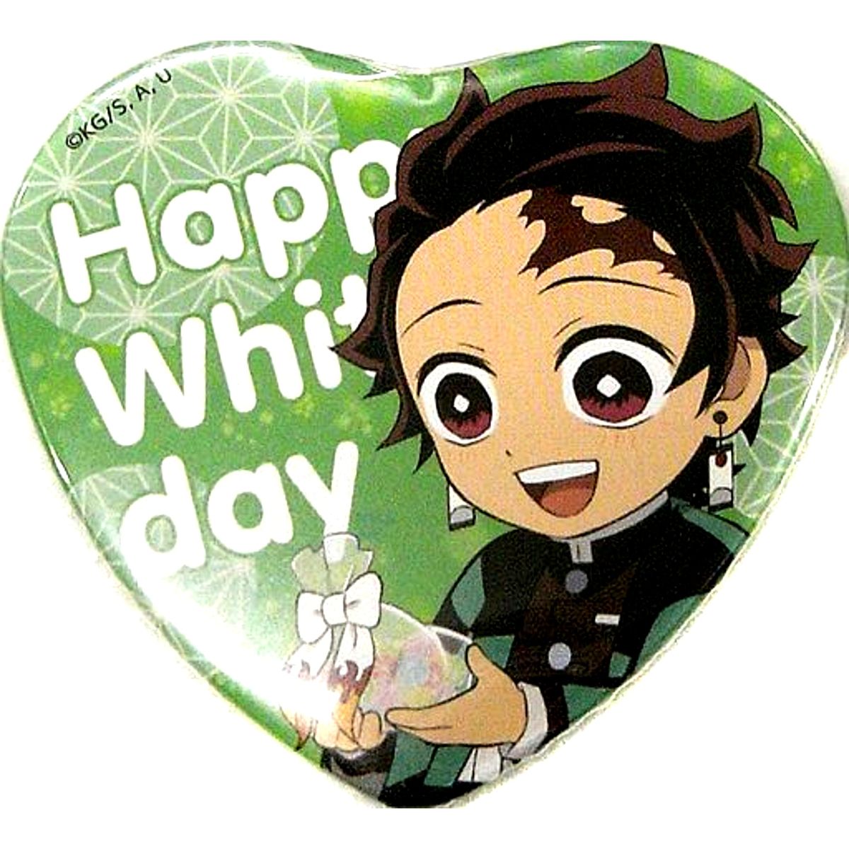 Tanjiro Kamado Demon Slayer: Kimetsu no Yaiba Heart Shaped Button ufotable Collaboration Cafe Collabo Dining White Day Event 2021 [USED]