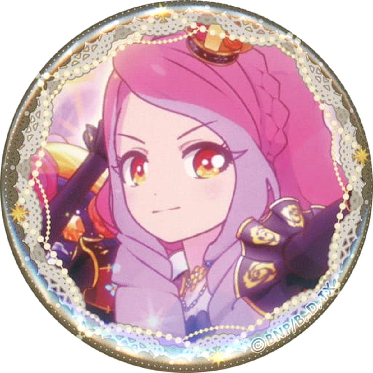 Aikatsu Stars! Elza Forte Trading Can Badge Stage! animate Limited Buttons [USED]