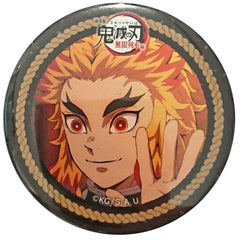 Demon Slayer: Kimetsu no Yaiba the Movie: Mugen Train Kyojuro Rengoku Facing Left 44mm Lottery Badge Ufotable Cafe 4th Period Limited Buttons [USED]