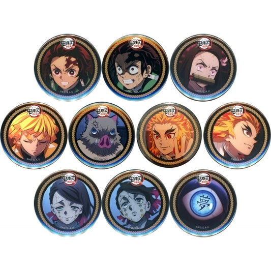 Set of 10 Demon Slayer The Movie Mugen Train x ufotable Cafe Vol.4 44mm Kuji Button [USED]