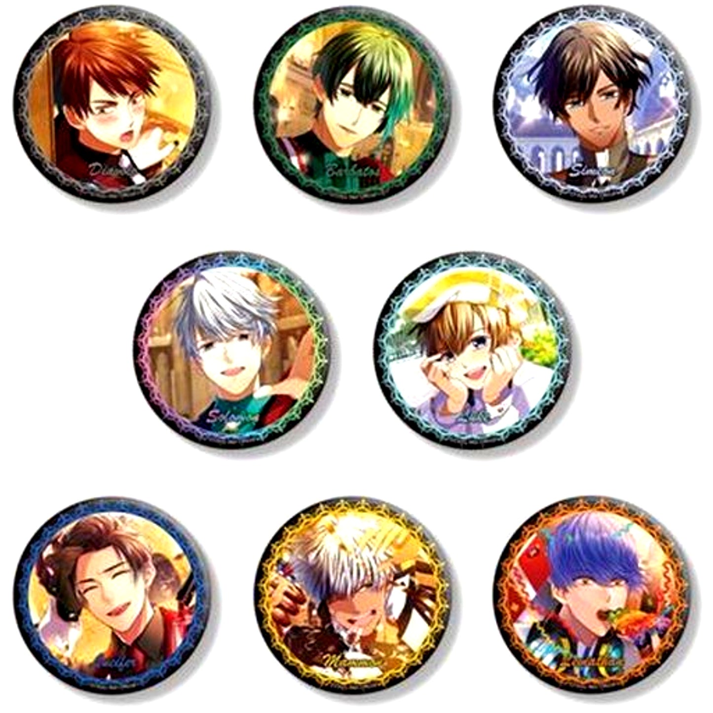 Set of 8 Obey Me! Trading Button Vol.3 [USED]