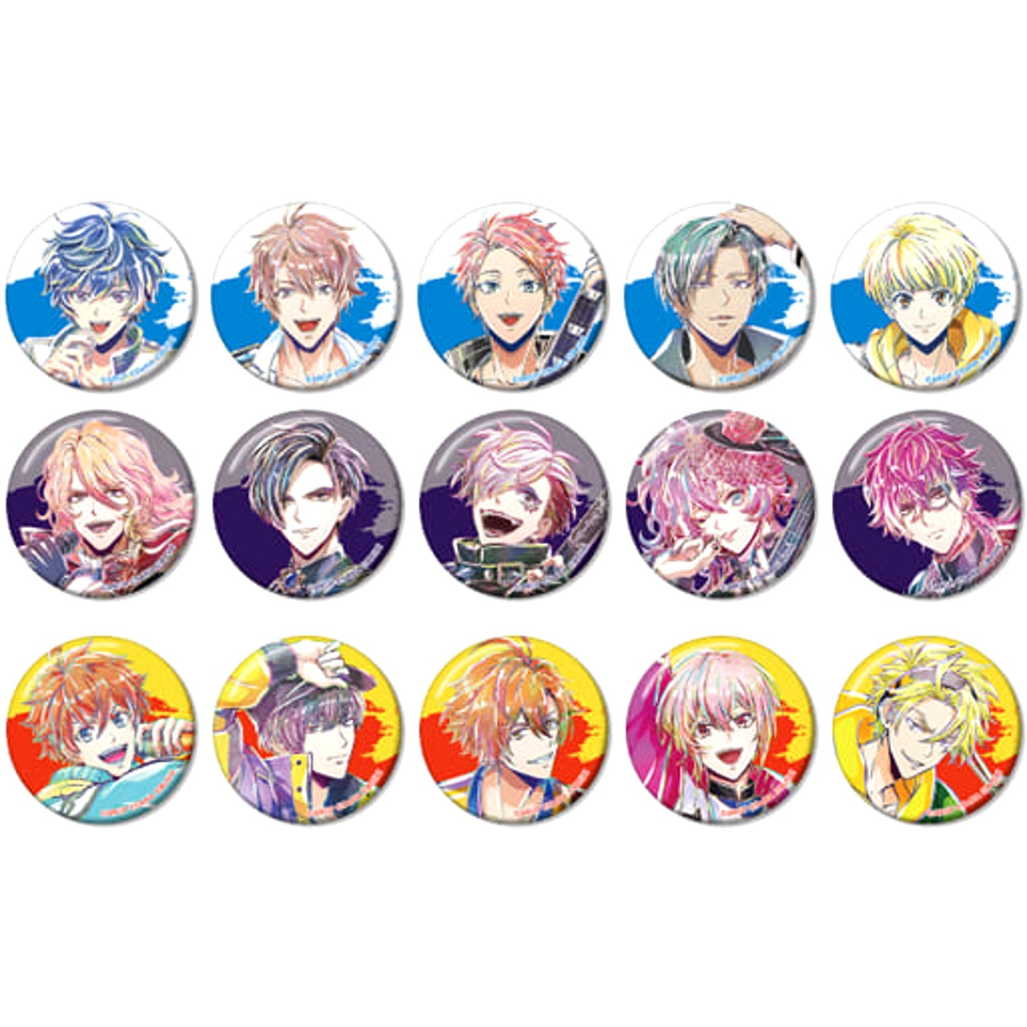 Ren Nanahoshi & Others Argonavis from BanG Dream! AAside All 15 Types Set Ani-Art Trading Series 2 Button Ver.A [USED]