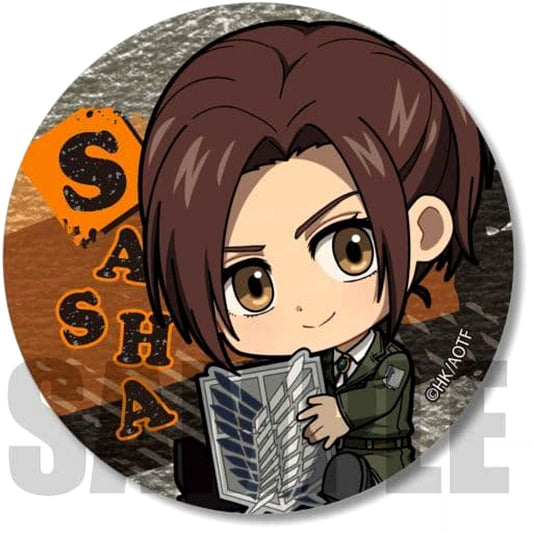 Attack on Titan Sasha Blouse Gyugyutto Trading Can Badge Buttons [USED]