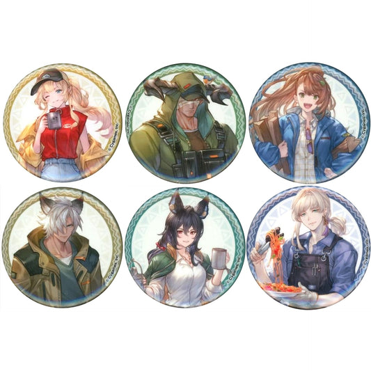 Granblue Fantasy Zeta & Others Trading Can Badge Yorozuya Siero Marui Pop-up Shop 2021 Summer Exclusive All 6 Types Set Buttons [USED]