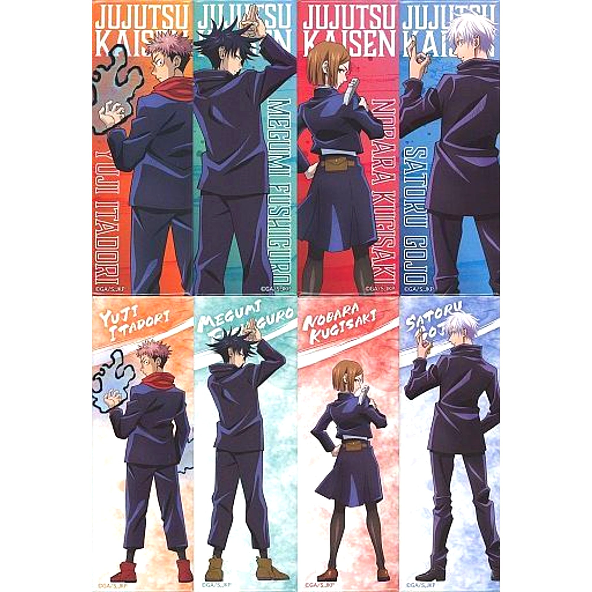 Set of 8 Jujutsu Kaisen Jujutsu Long Button Collection Seven & i Limited [USED]
