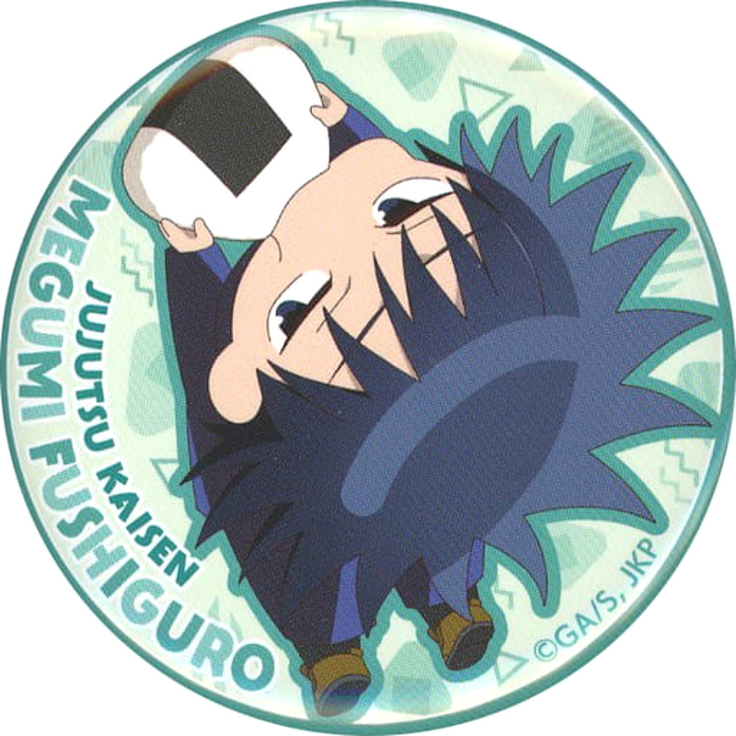 Jujutsu Kaisen Megumi Fushiguro Kapurikko X Ball Vic Capsule Character Badge Collection Buttons [USED]