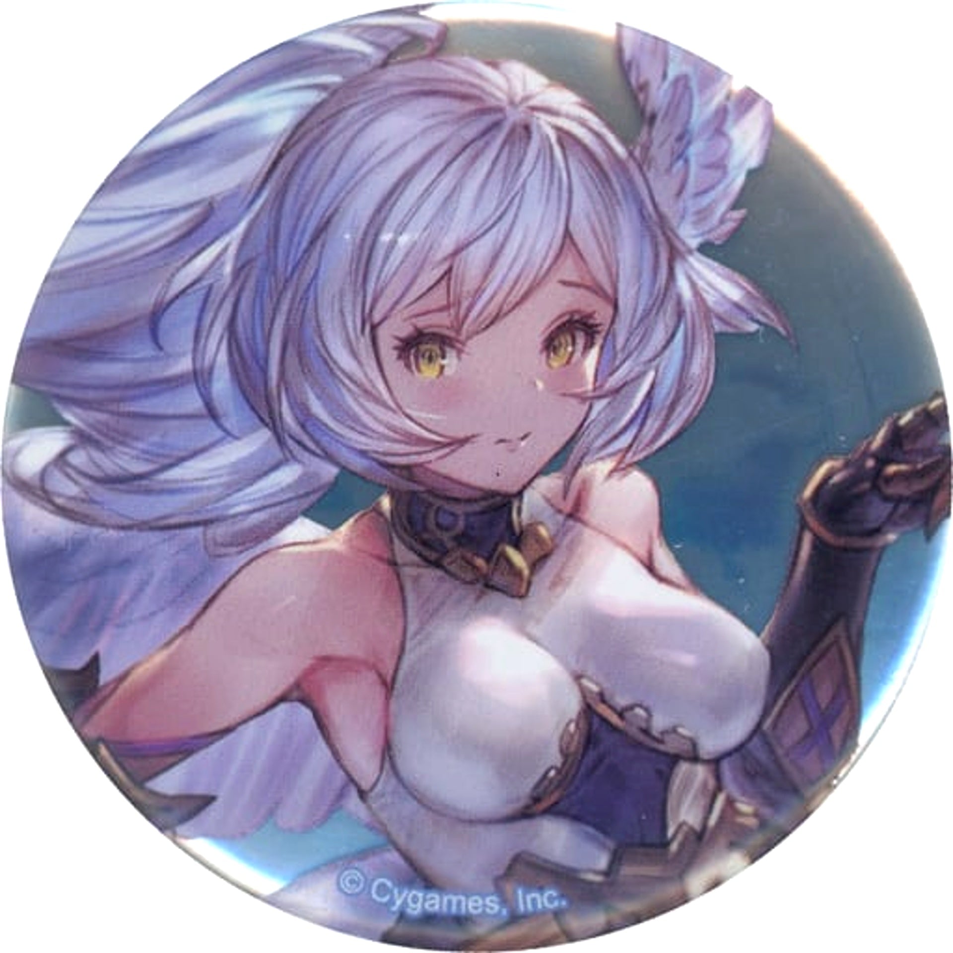Granblue Fantasy Azrael 10 Original Version Character Badge Collection Why is The Sky Blue Buttons [USED]