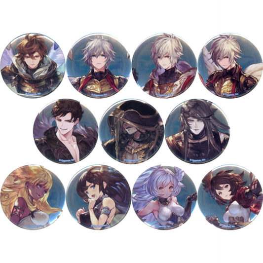 Granblue Fantasy Sandalphon & Others Original Version Character Badge Collection Why is The Sky Blue All 11 Types Set Buttons [USED]