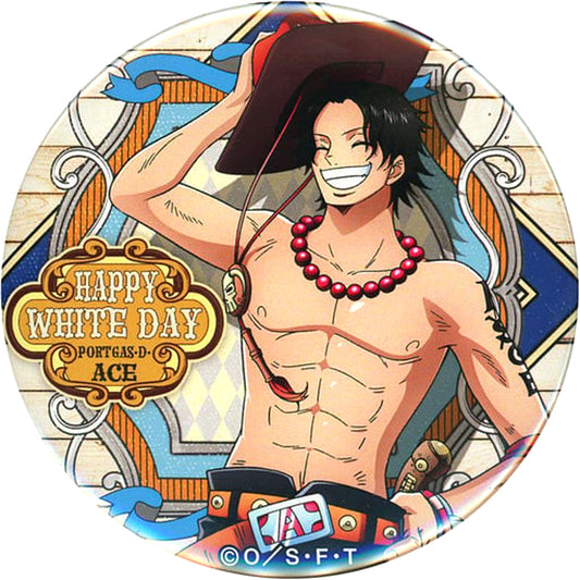 Portgas D. Ace One Piece YAKARA Button White Day Mugiwara Store Ltd [USED]