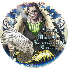 One Piece Crocodile Yakara Can Badge White Day Straw Store Limited Buttons [USED]