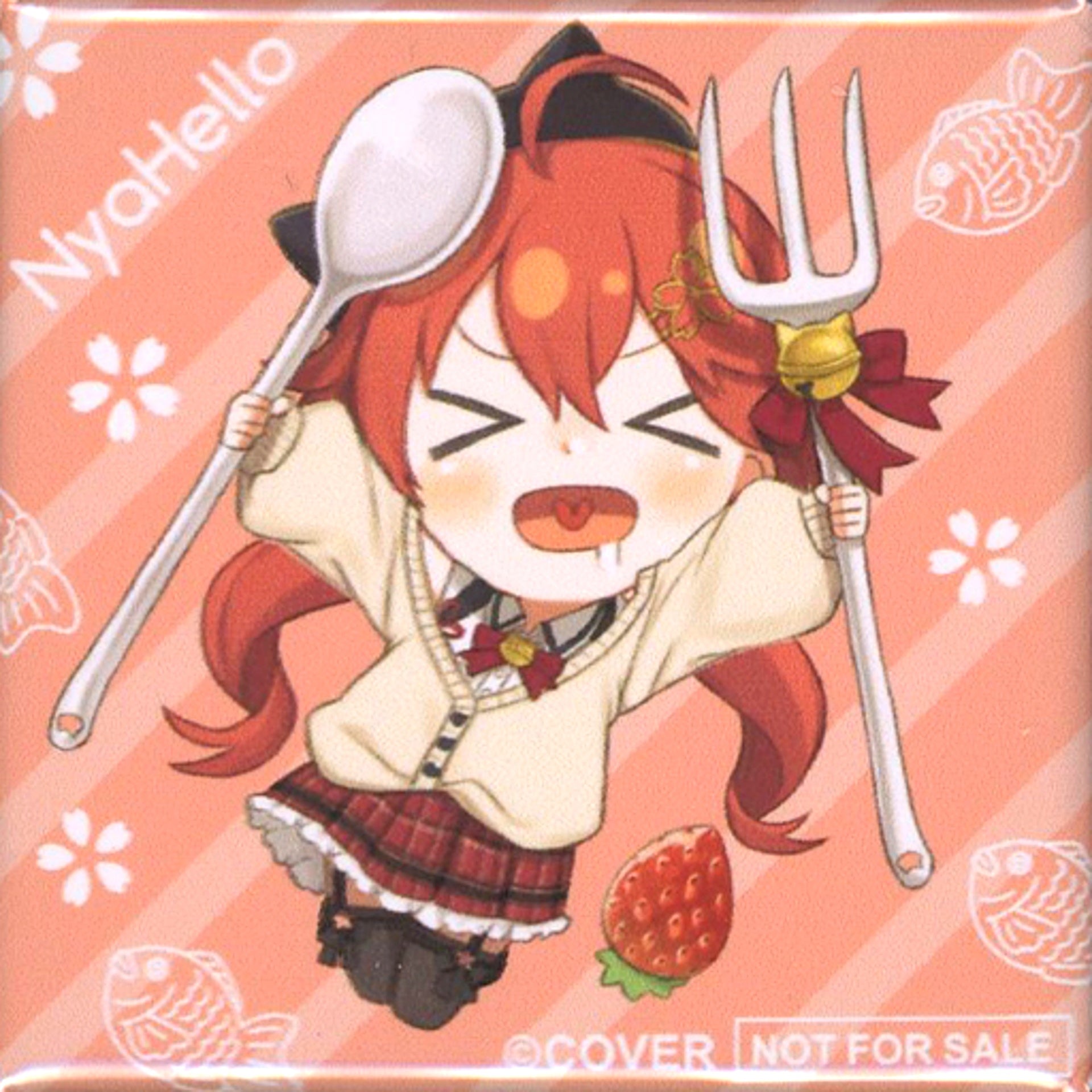 Sakura Miko Hololive Single Button Bundled Item Virtual YouTuber x STELLAMAP CAFE Elite Cafe Taiyaki [USED]