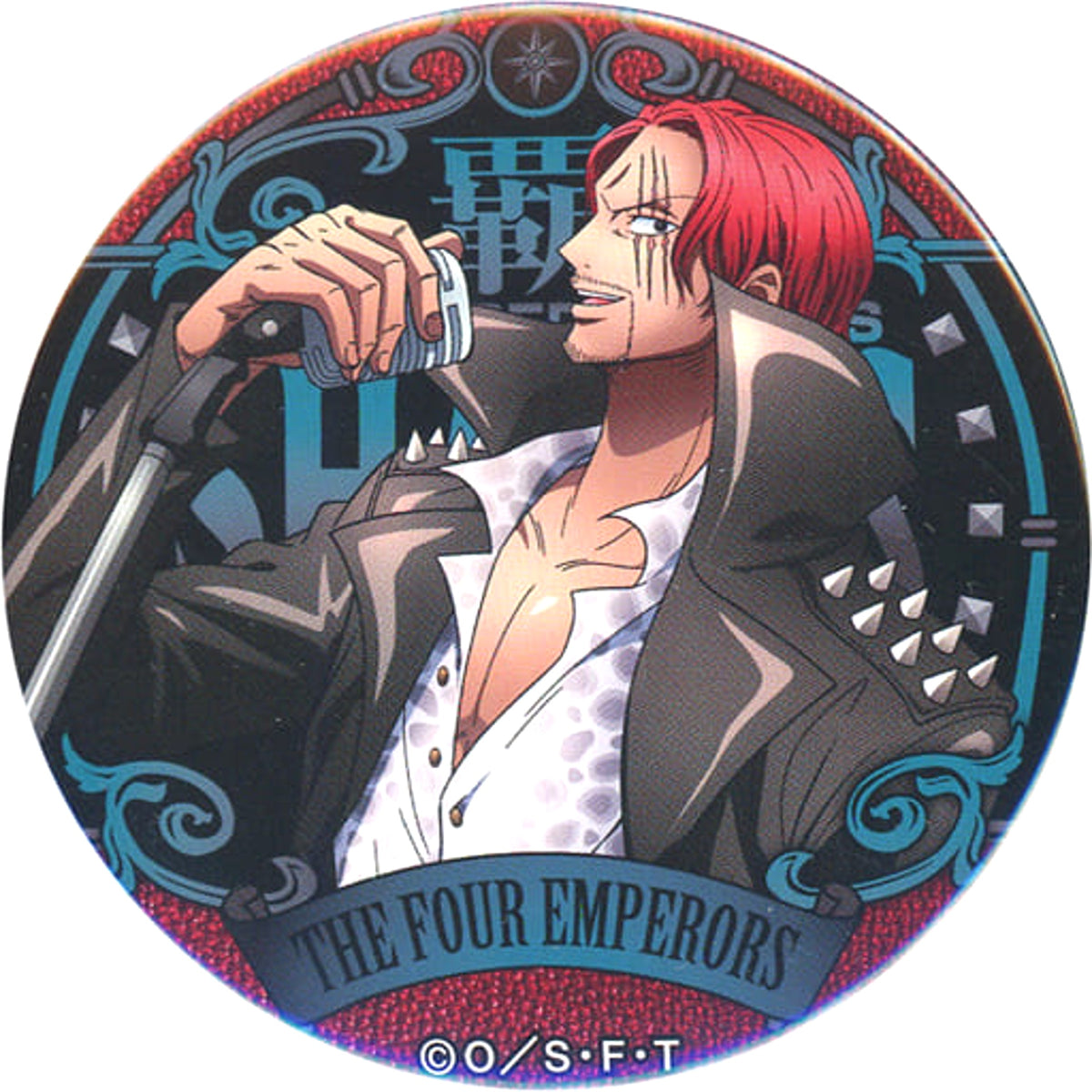 One Piece Shanks Yakara Can Badge Part 15 Music Buttons [USED]