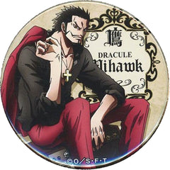 One Piece Dracule Mihawk Yakara Can Badge Part 15 Music Buttons [USED]