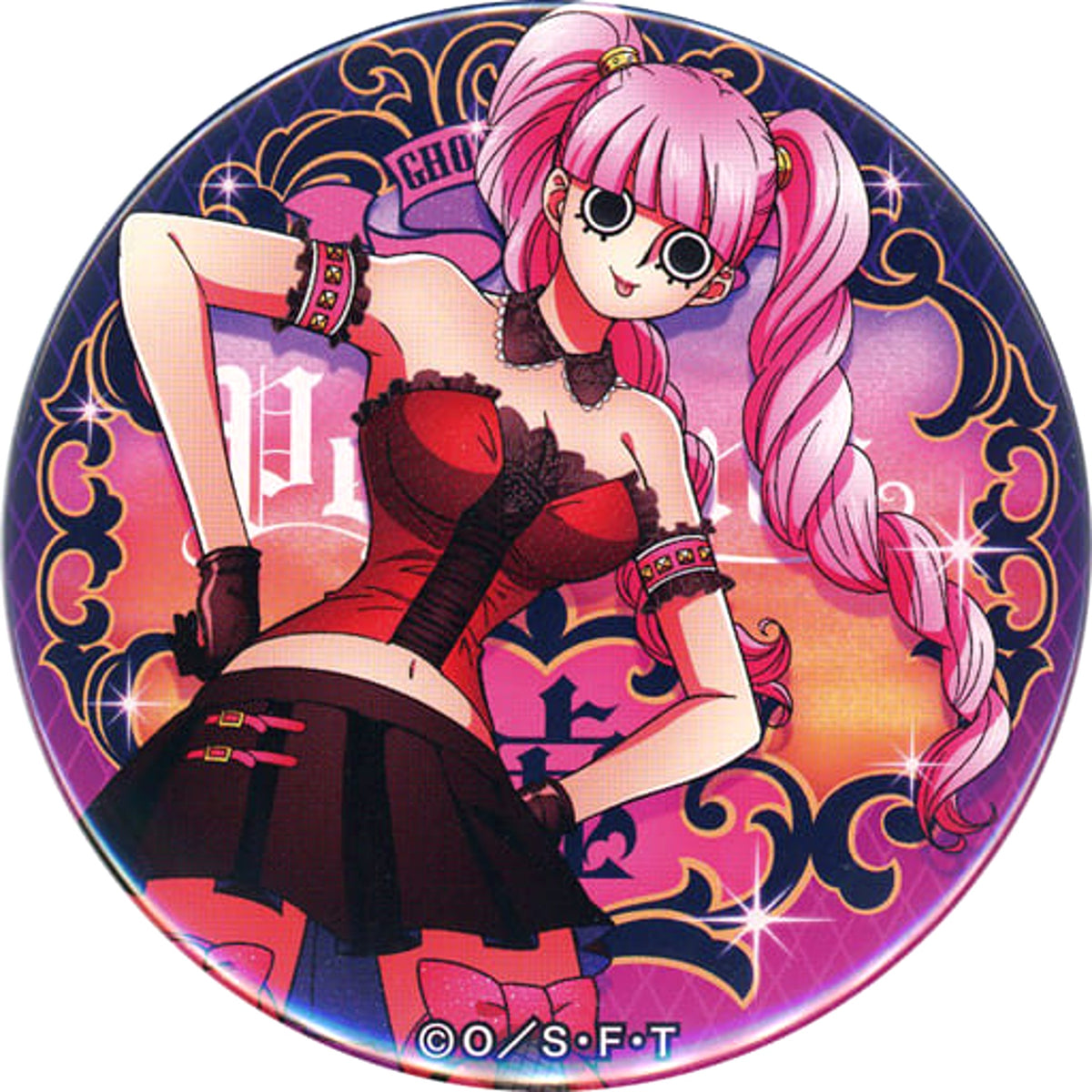 One Piece Perona Yakara Can Badge Part 15 Music Buttons [USED]
