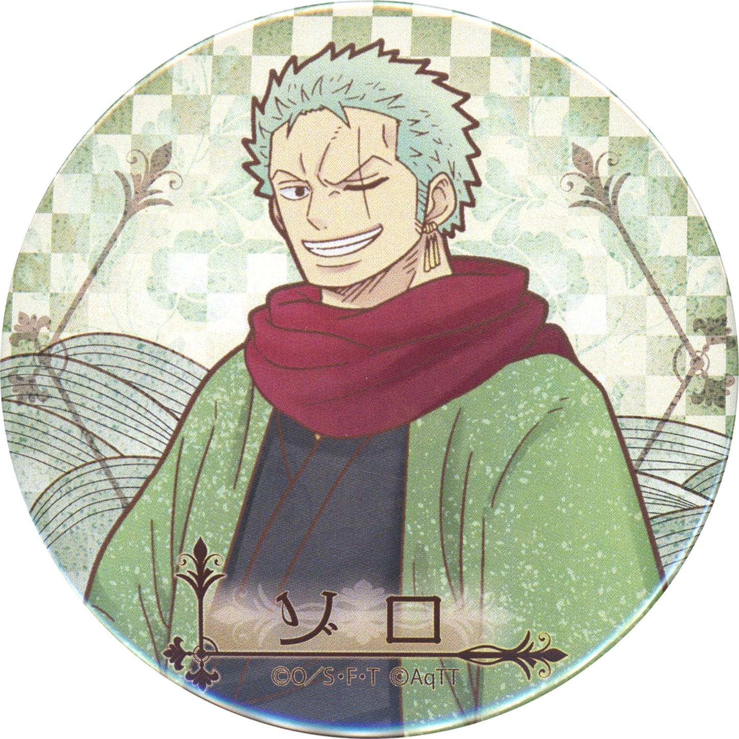 Roronoa Zoro One Piece Tokyo One Piece Tower 5th Anniversary Button Mugiwara Store And Tongari Store Limited [USED]
