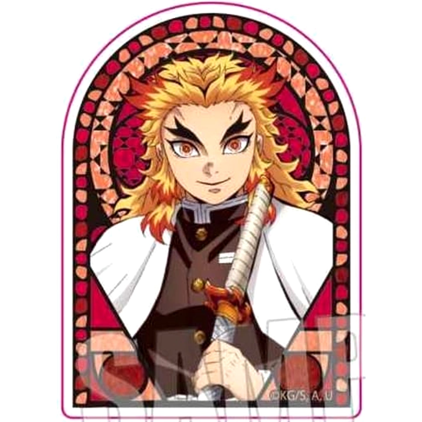 Kyojuro Rengoku A Demon Slayer: Kimetsu no Yaiba Standee Acrylic Badge [USED]
