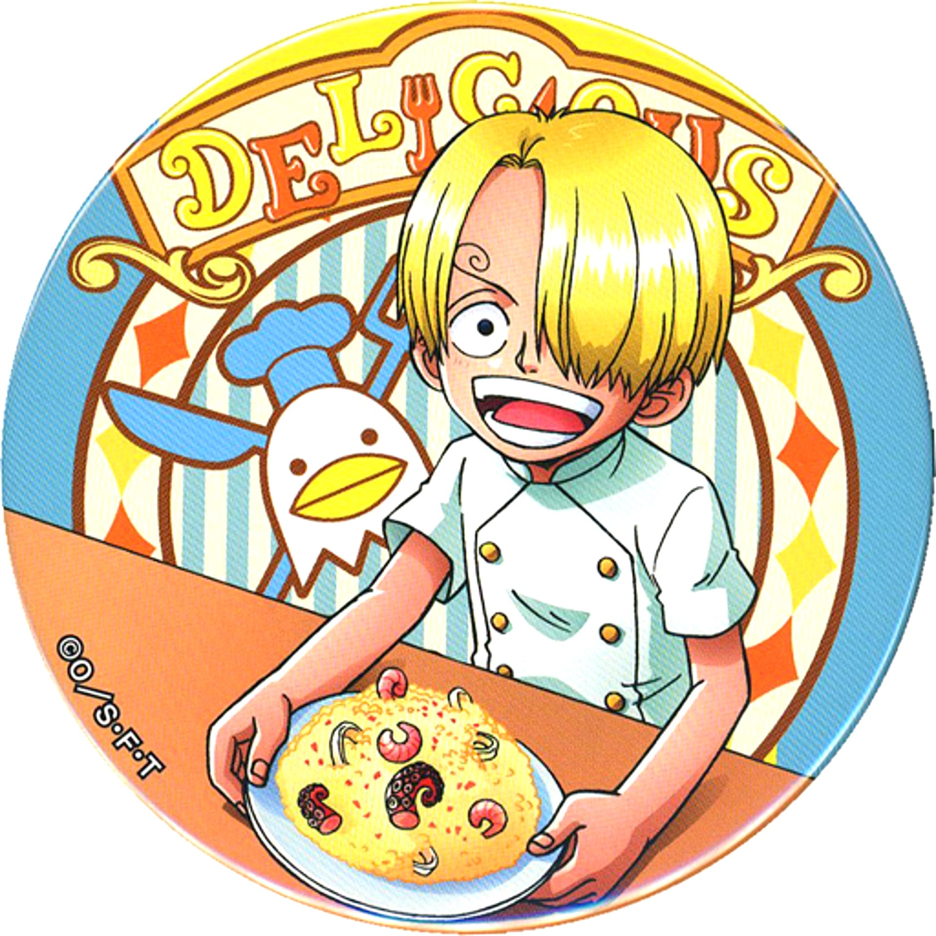Sanji Childhood One Piece Yakara Button SANJI Mugiwara Store Limited [USED]