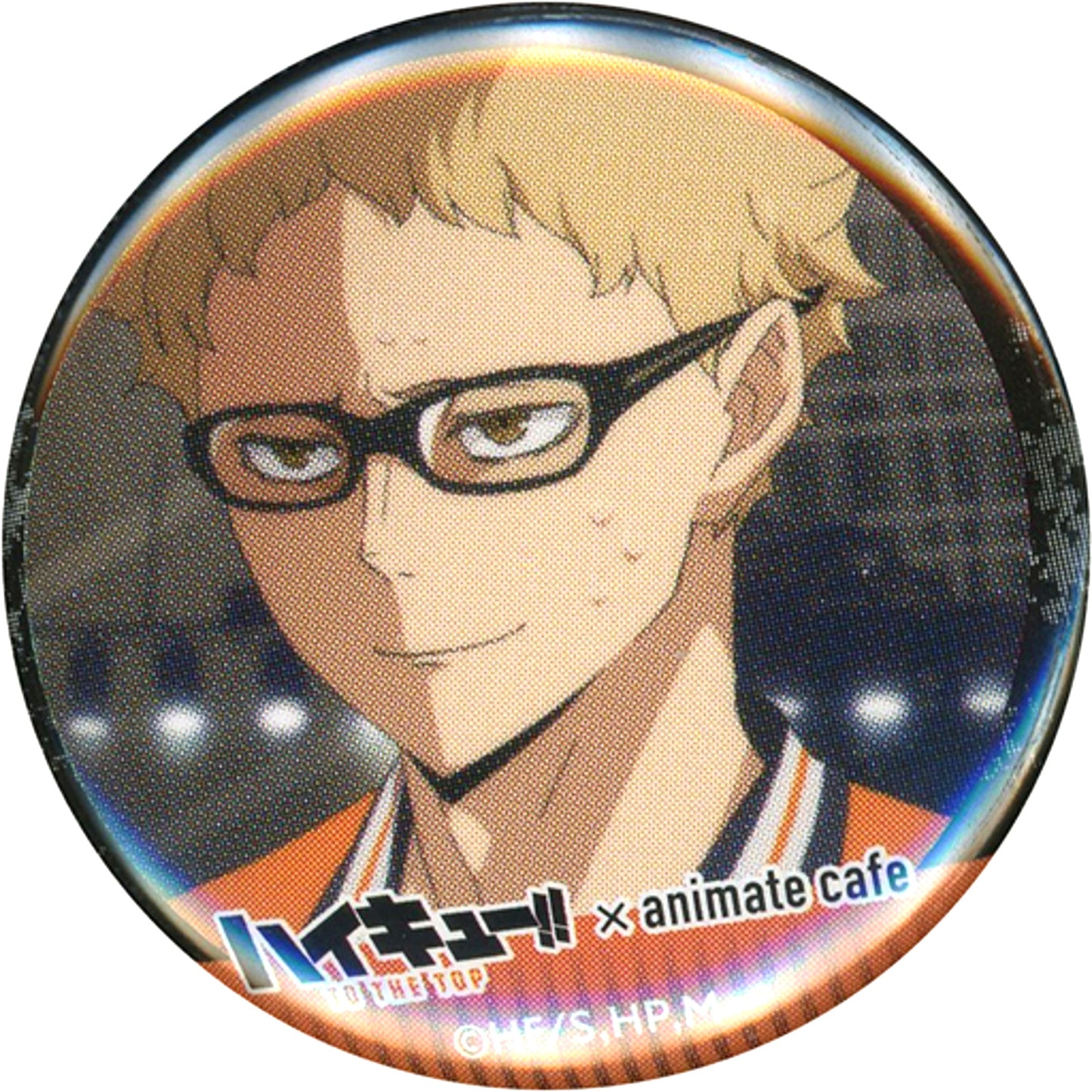 Kei Tsukishima Haikyu!! TO THE TOP Trading Scene Shot Button DECOTTO by animatecafe [USED]