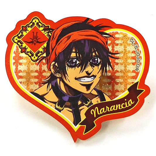 Narancia Ghirga JoJo's Bizarre Adventure Part 5 Golden Wind Part 6 Stone Ocean Anime Adaptation Commemorative Special Event JoJo A New Journey Vol.2 Heart-shaped Glitter Acrylic Button [USED]