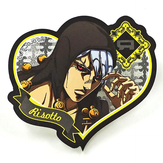 JoJo's Bizarre Adventure: Golden Wind & Stone Ocean Risotto Nero Heart Shaped Glitter Acrylic Badge Vol.2 Anime Commemorative Special Event Jojo A New Journey Vol.2 Limited Buttons [USED]