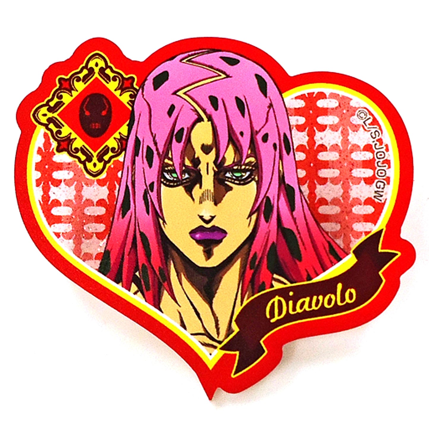Diavolo JoJo's Bizarre Adventure Part 5 Golden Wind Part 6 Stone Ocean Anime Commemorative Event JoJo A New Journey Vol. 2 Heart Glitter Acrylic Badge Vol. 2 [USED]
