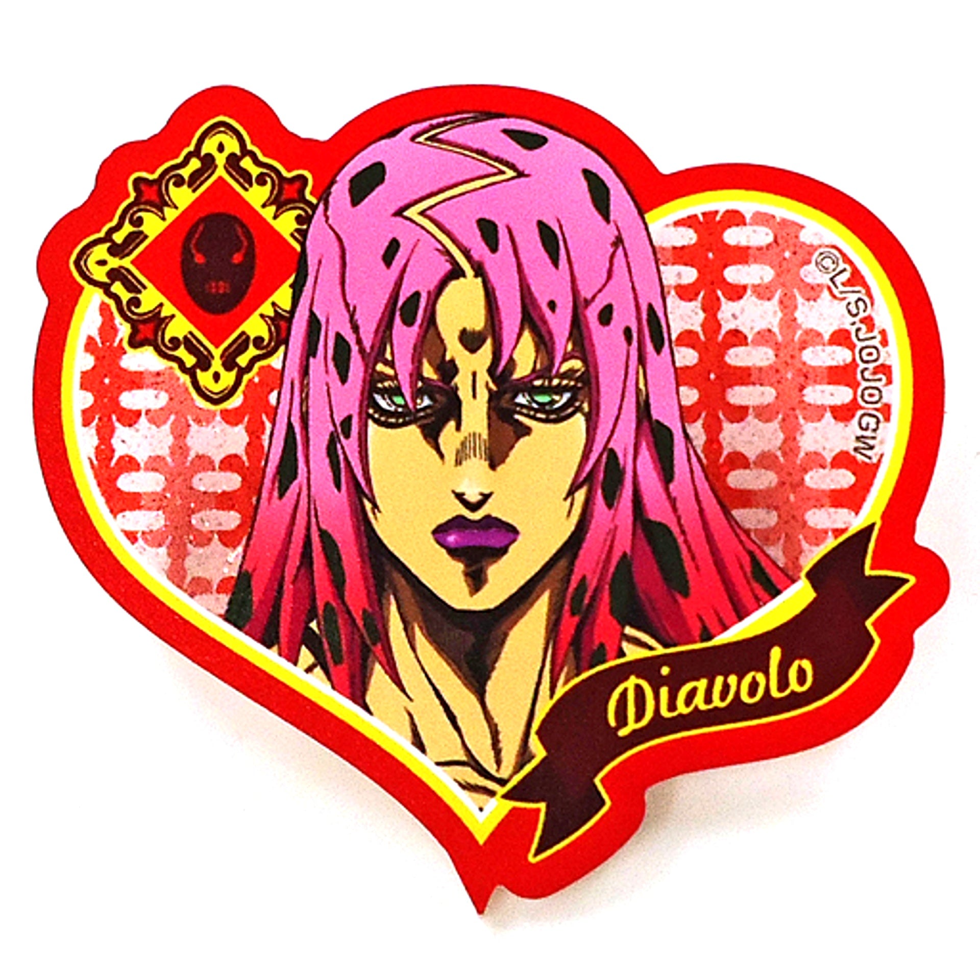 Diavolo JoJo's Bizarre Adventure Part 5 Golden Wind Part 6 Stone Ocean Anime Commemorative Event JoJo A New Journey Vol. 2 Heart Glitter Acrylic Badge Vol. 2 [USED]