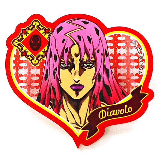 Diavolo JoJo's Bizarre Adventure Part 5 Golden Wind Part 6 Stone Ocean Anime Commemorative Event JoJo A New Journey Vol. 2 Heart Glitter Acrylic Badge Vol. 2 [USED]