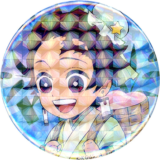 Tanjiro Kamado Glitter Lame Demon Slayer Kimetsu no Yaiba 57mm Random Button ufotable cafe Tanabata Event [USED]