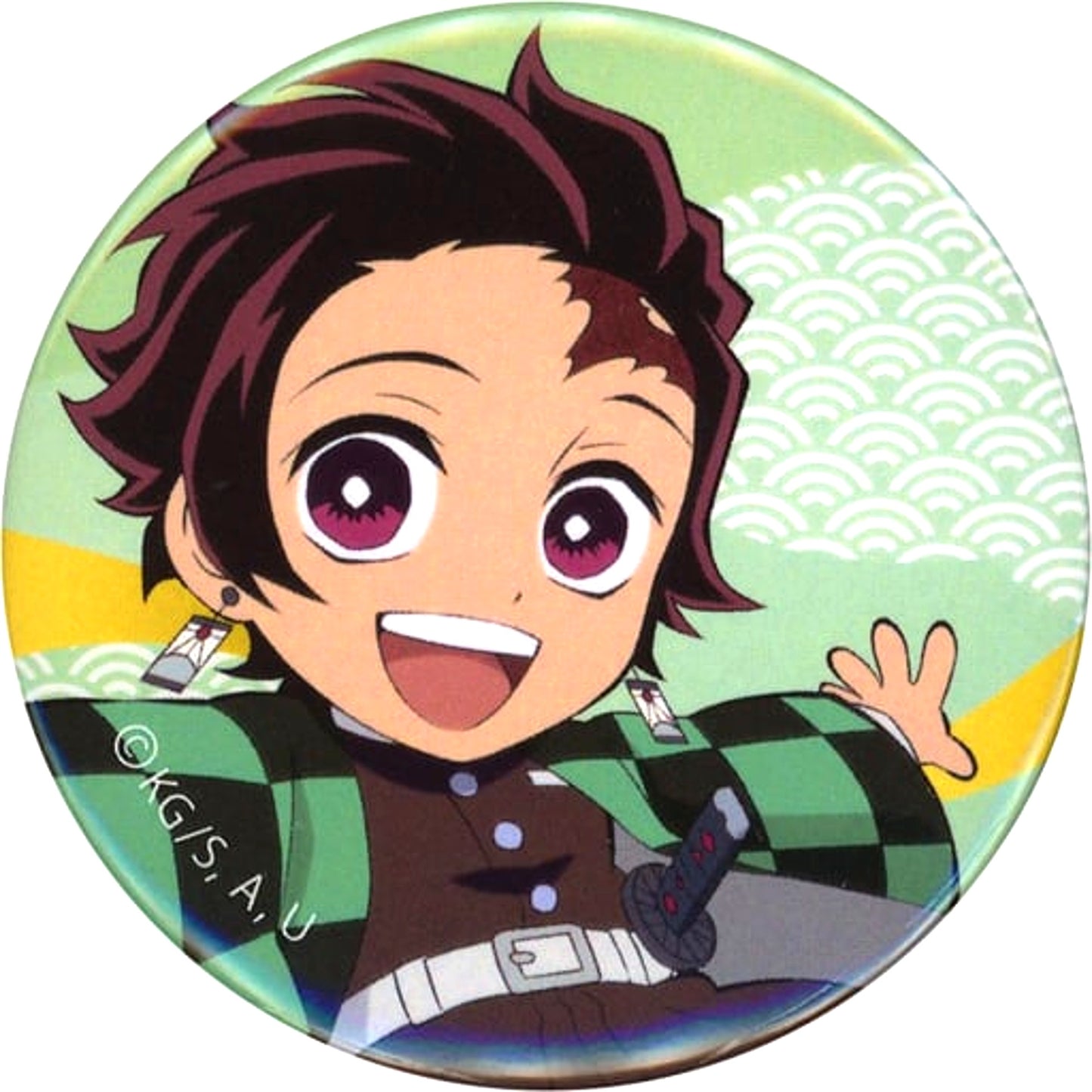 Tanjiro Kamado Mini Character Demon Slayer x Asakusa Collabo Event Button [USED]