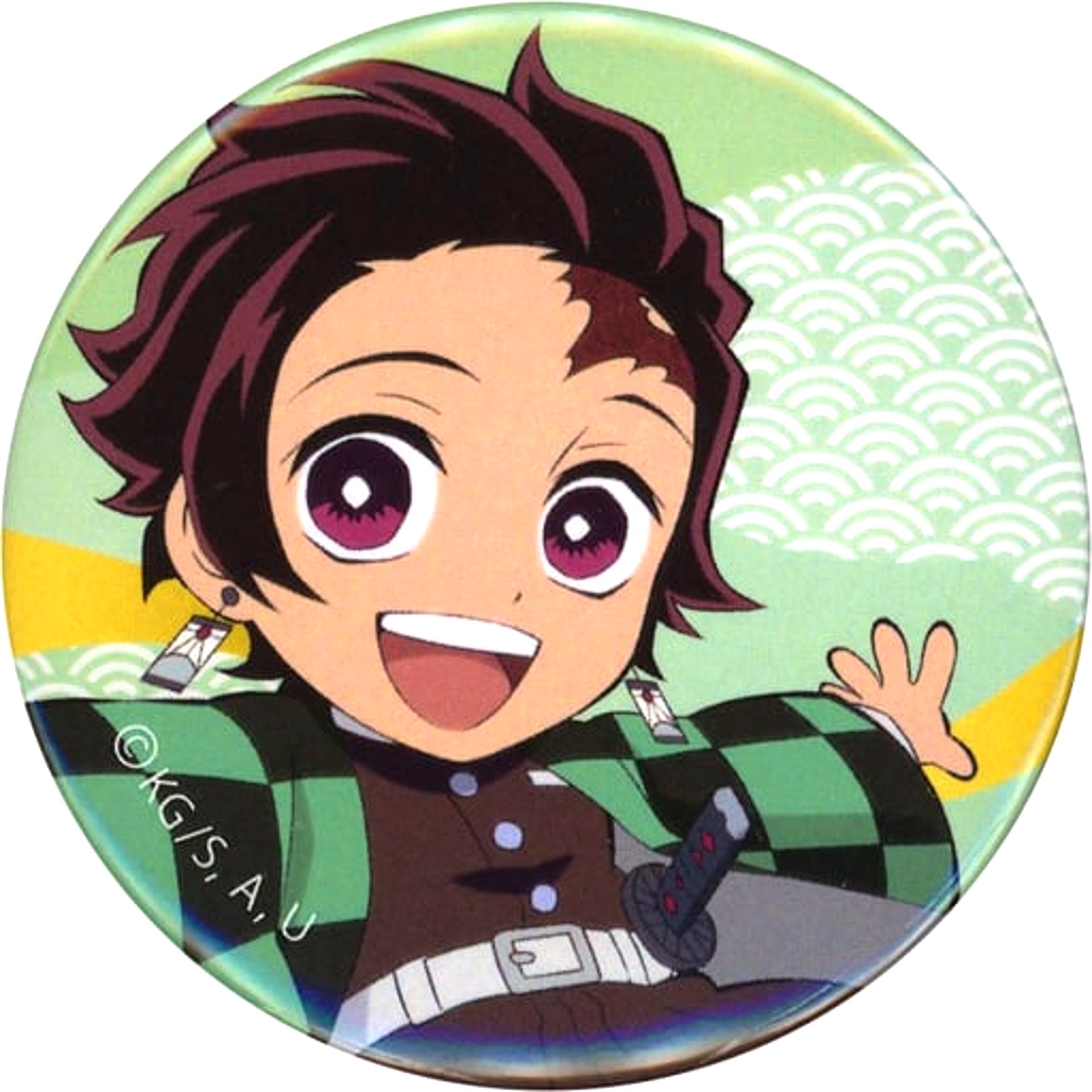 Tanjiro Kamado Mini Character Demon Slayer x Asakusa Collabo Event Button [USED]