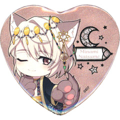 IDOLiSH7 Minami Natsume Glitter Heart Can Badge Collection in Namja Town 6th Anniversary Festival Limited Buttons [USED]