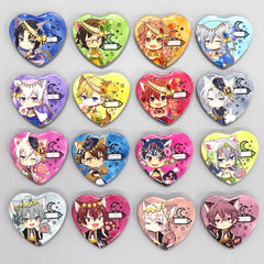 IDOLiSH7 Iori Izumi & Others Glitter Heart Can Badge Collection in Namja Town 6th Anniversary Festival Limited All 16 Types Set Buttons [USED]