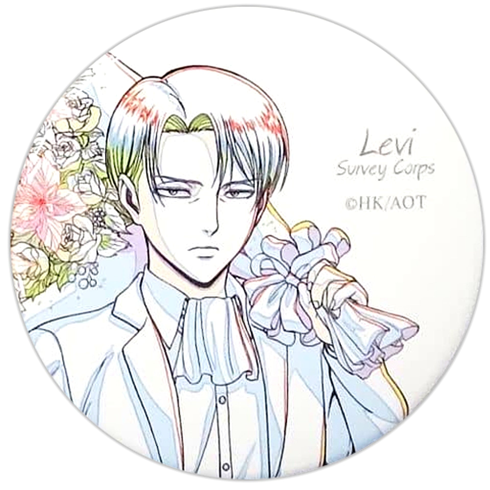 Single Item Levi Ackerman - White Background Badge Attack on Titan Levi Birthday Memorial Fair Goods Set [USED]
