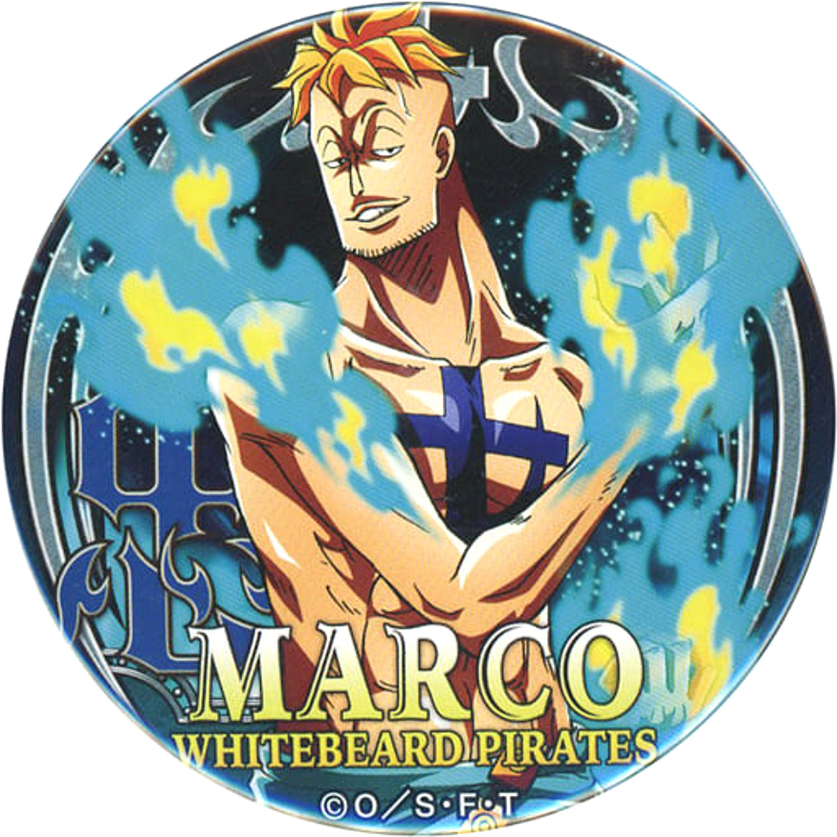 One Piece Marco Yakara Can Badge Part 12 Power Buttons [USED]