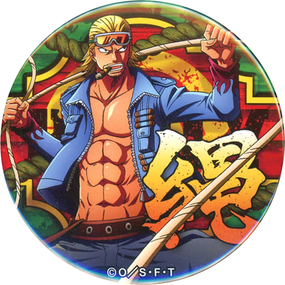 One Piece Paulie Yakara Can Badge 12th Power Buttons [USED]