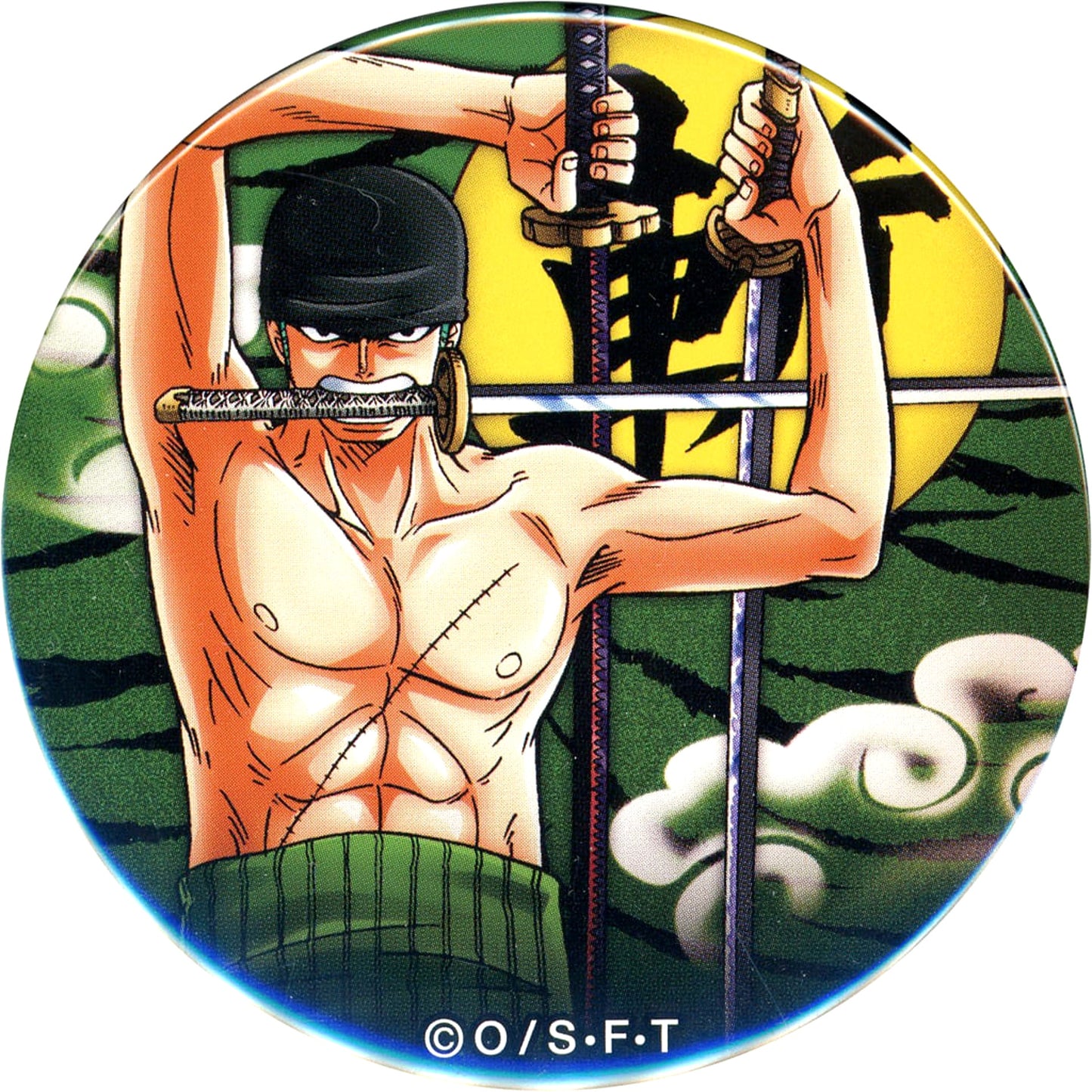 Roronoa Zoro One Piece Yakara Button Part 10 Beast [USED]