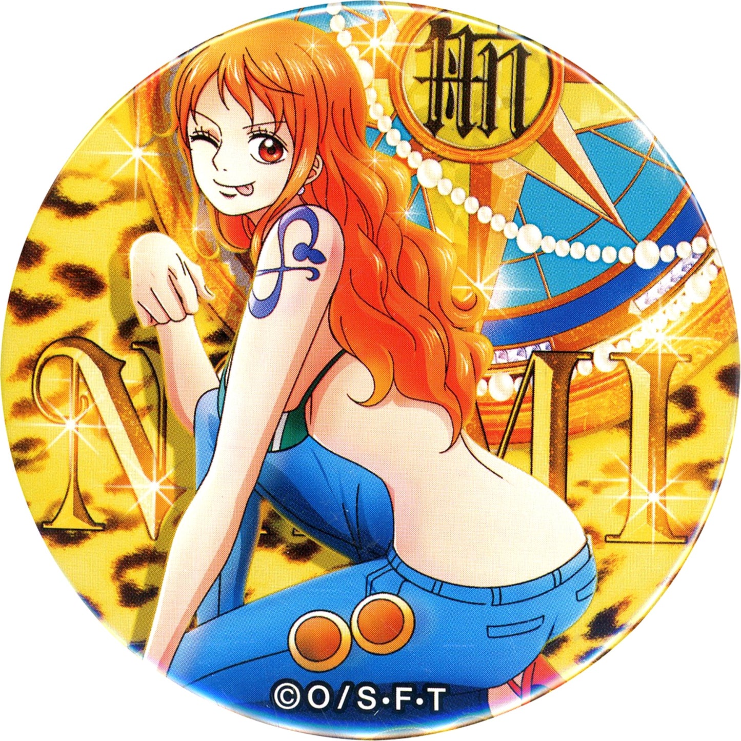Nami One Piece Yakara Button Vol. 10 BEAST [USED]