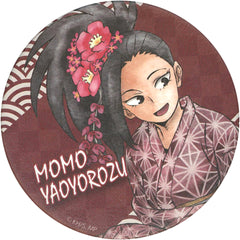 My Hero Academia Momo Yaoyorozu 75mm Japanese Paper Can Badge 2021 Fireworks Ver. Character Pop Store Limited Tsukutte! Uruyo! Yaoyorozuya Buttons [USED]